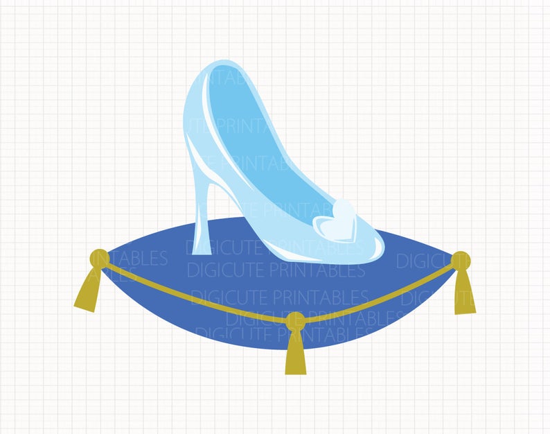 794x626 Disney Inspired Glass Slippers From Cinderella Digital Clip Etsy