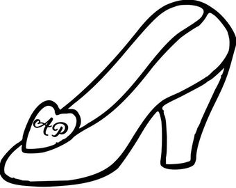 340x270 Glass Slipper Decal Etsy
