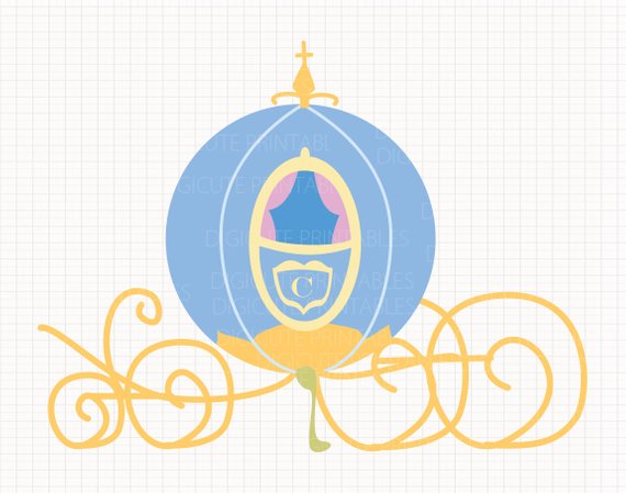 570x449 Disney Inspired Pumpkin Carriage From Cinderella Digital Clip Etsy
