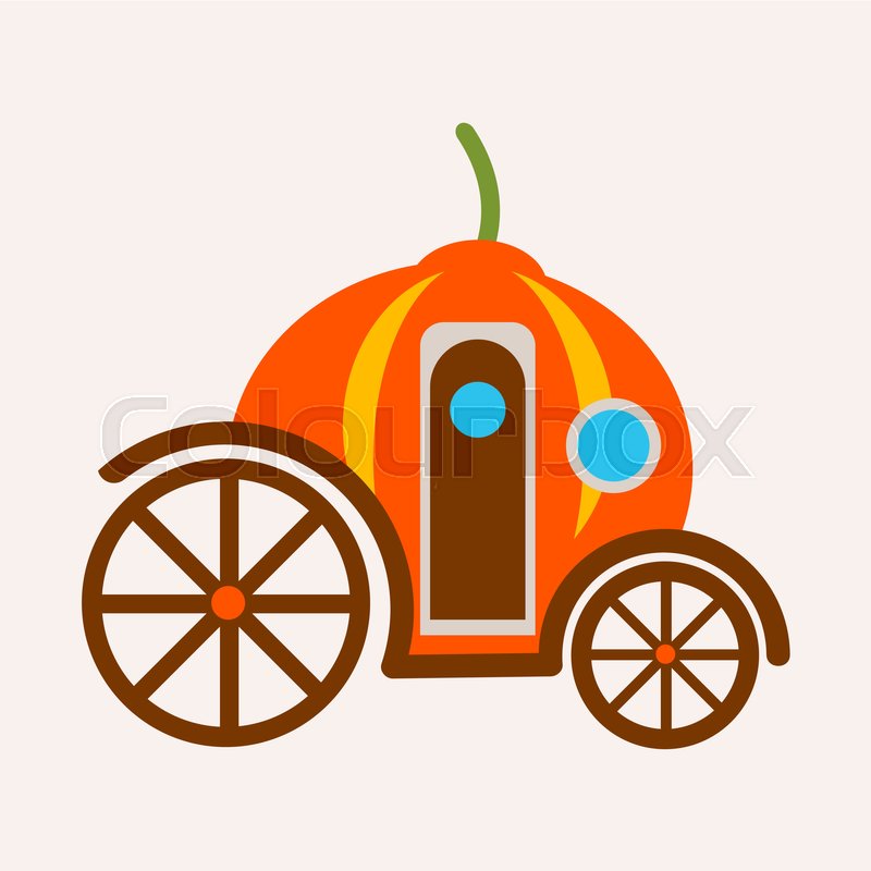800x800 Pumpkin Carriage From Fairy Tale Of Stock Vector Colourbox