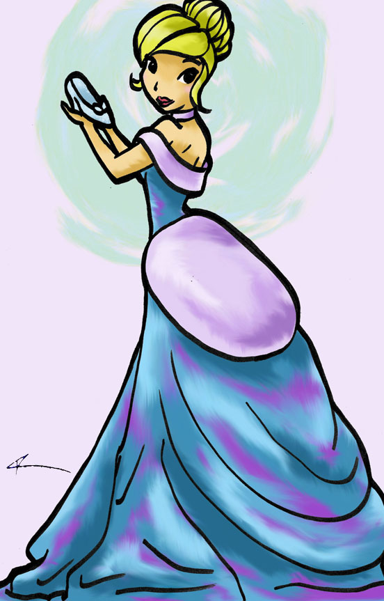 552x863 Kims Characters 'cinders With Slipper' Main Character