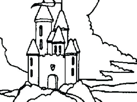 440x330 Disney Castles Coloring Pages World Castle Princess Colouring