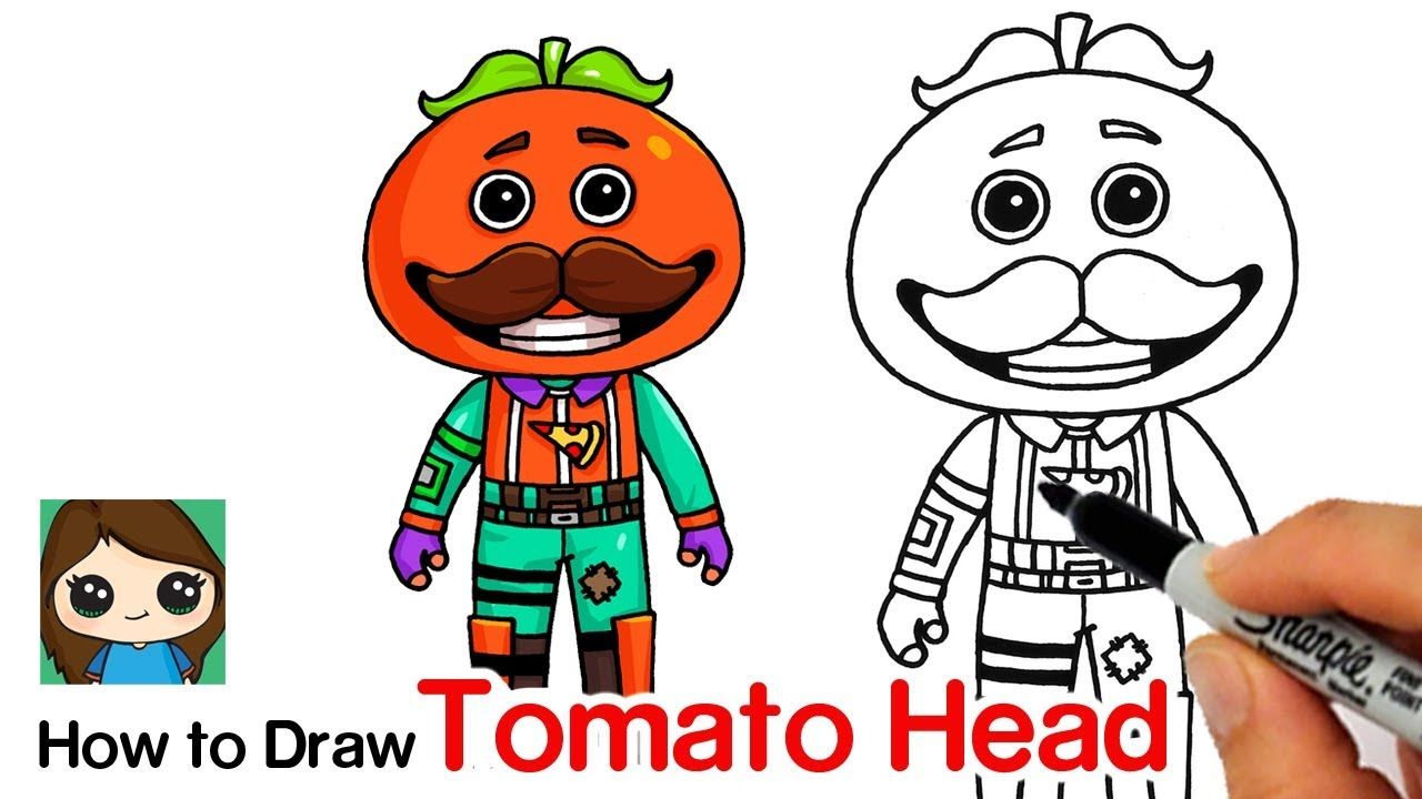 1280x720 how to draw tomato head fortnite art in drawings