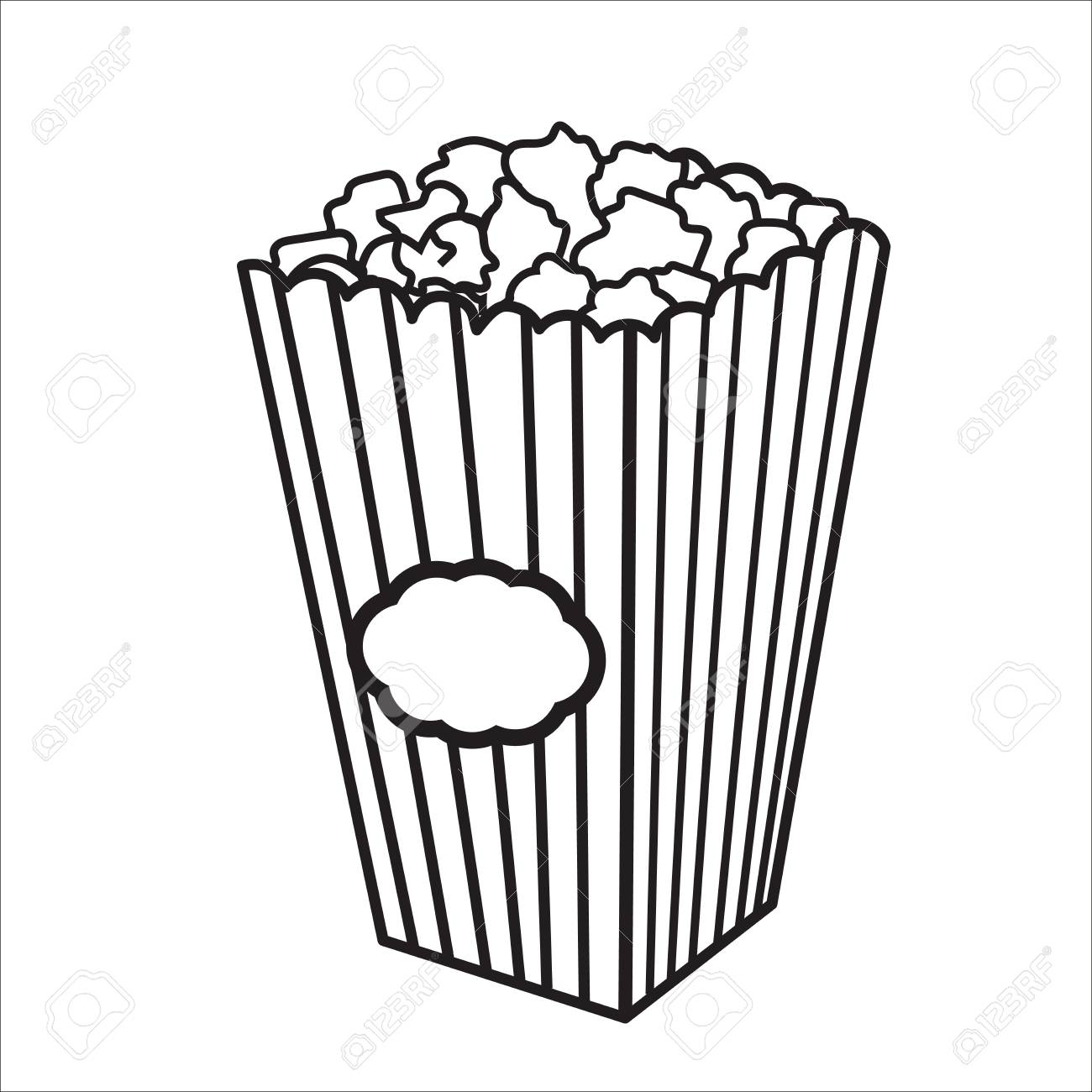 1300x1300 Huge Collection Of 'popcorn Line Drawing' Download More Than