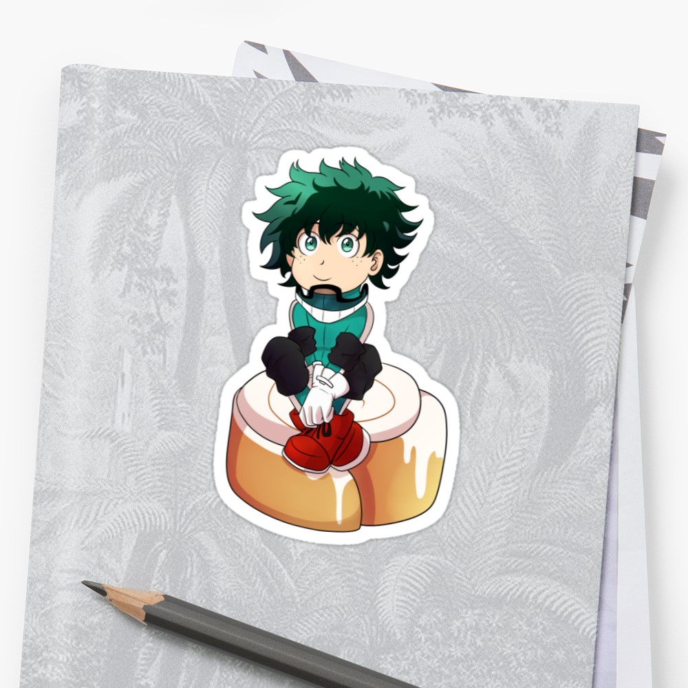 1000x1000 Izuku Midoriya The Cinnamon Roll Sticker