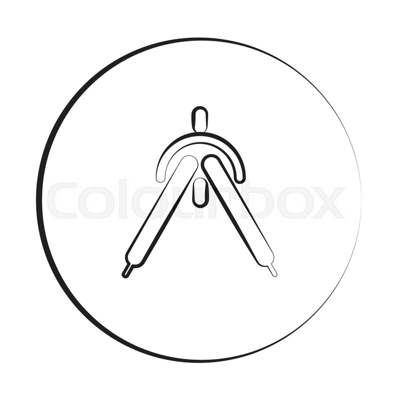 800x800 black ink style drafting compass icon stock vector colourbox