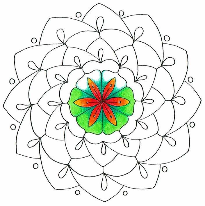 705x707 Tangled Circles And Mandalas Drawings To Finish