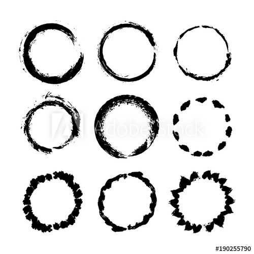 500x500 Circle Frame Pattern Brushes Grunge Tribal Black Lines Hand