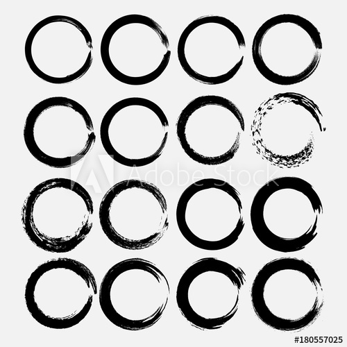 500x500 Set Of Vector Hand Drawn Circles Using Sketch Drawing Scribble