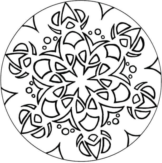 615x618 Coloring Pages Circle Pattern Of Patterns Geometric Easy