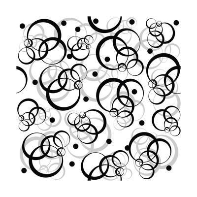 400x400 Pattern With Black Circles On White Background Art Print
