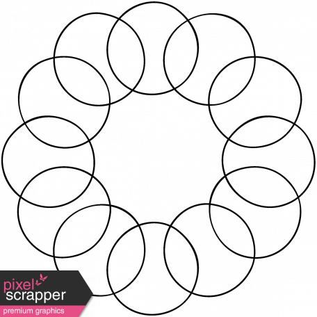 456x456 Circle Doodle Template Graphic