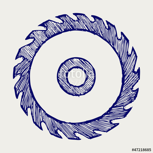 498x500 Circular Saw Blade Doodle Style Stock Image And Royalty Free