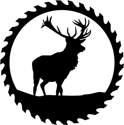 429x432 wild life siluite cut out from saw blades circular saw blade art