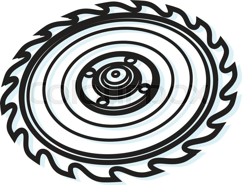 800x611 Circular Saw Blade Illustration As Stock Vector Colourbox