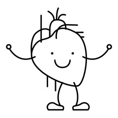 240x240 Blurred Hand Drawing Contour Caricature Circulatory System