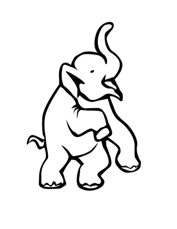 600x776 Circus Elephant Lift His Two Feet Coloring Pages Best Place To Color