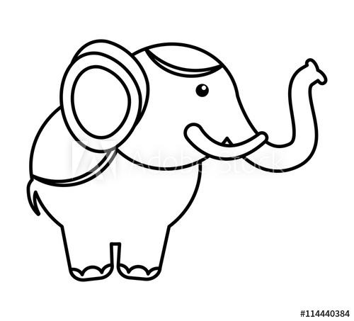 500x453 Circus Elephant Isolated Icon Design