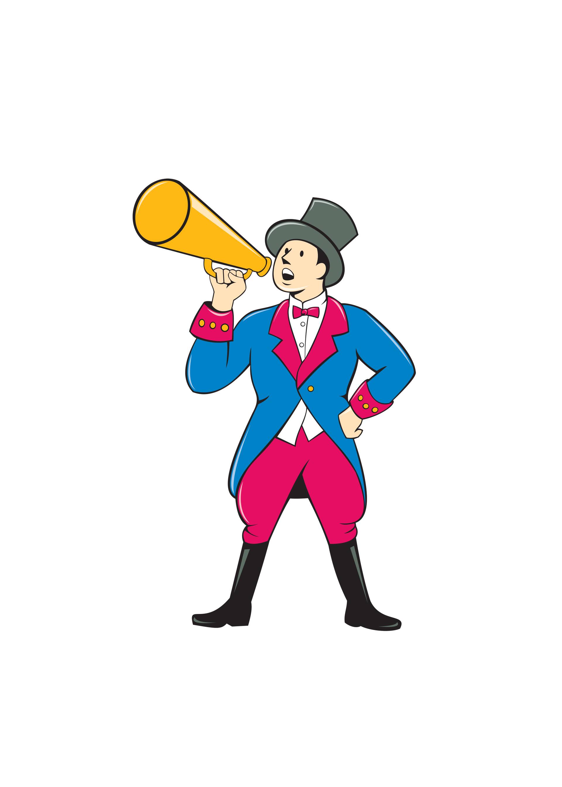 1920x2688 Circus Ringmaster Bullhorn Standing Cartoon New Media
