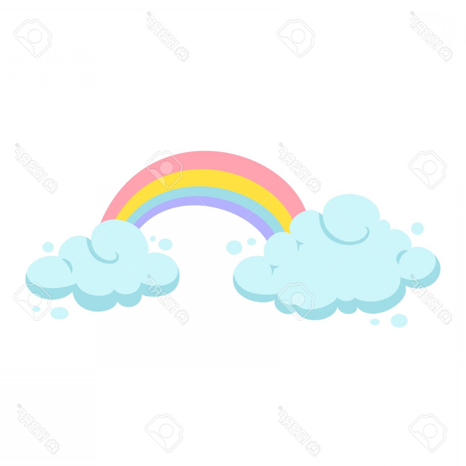 1560x1560 Photostock Vector Rainbow And Clouds Cartoon Vector Rainbow