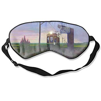 355x355 Artistic Drawing Train Sleep Eye Masks Cover, Light