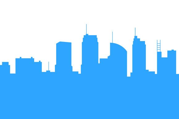 580x386 City Skylines Silhouette Background Graphic Objects