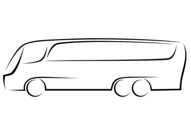 384x240 vector illustration of a city bus running on an alternative fuel