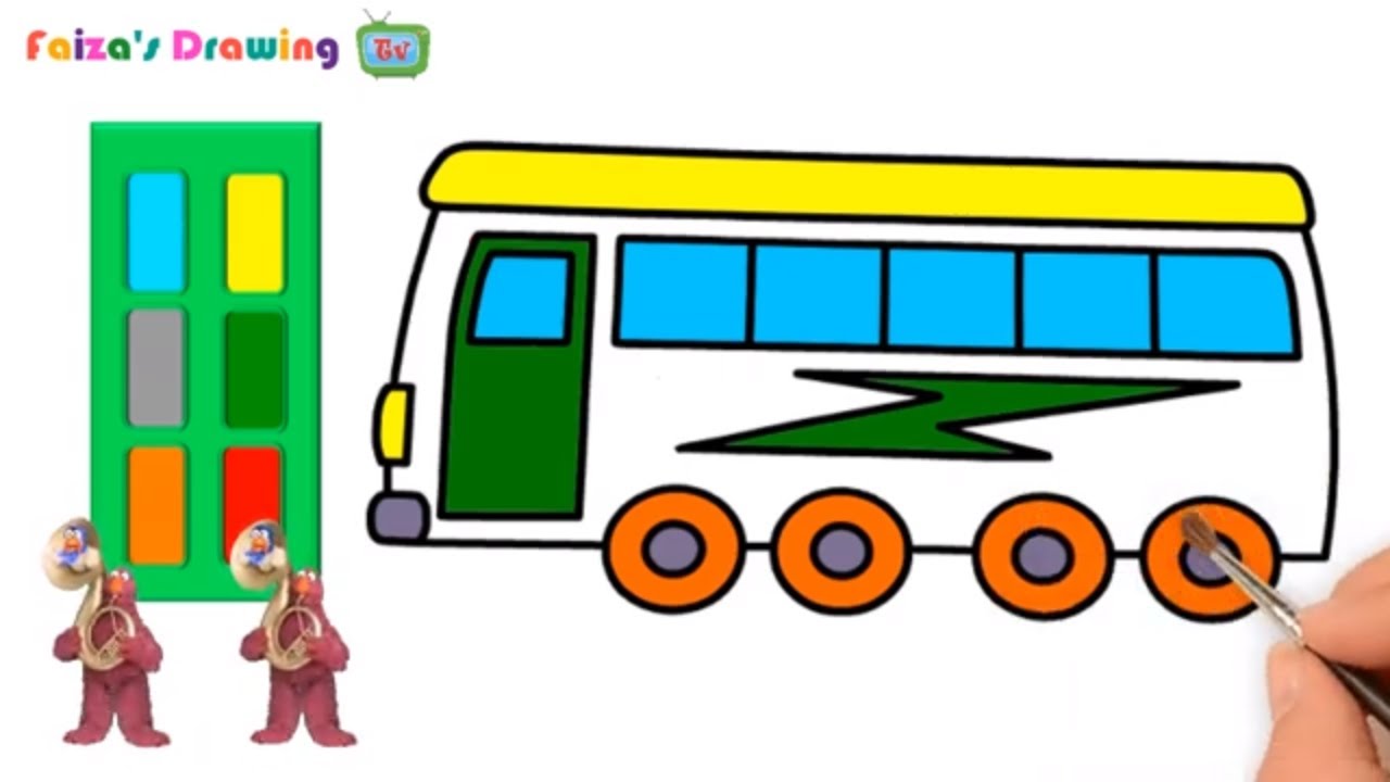 1280x720 Wheels On The Bus Coloring Pages City Bus Coloring