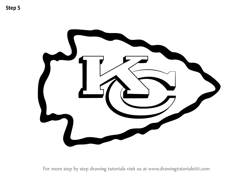 844x598 learn how to draw kansas city chiefs logo