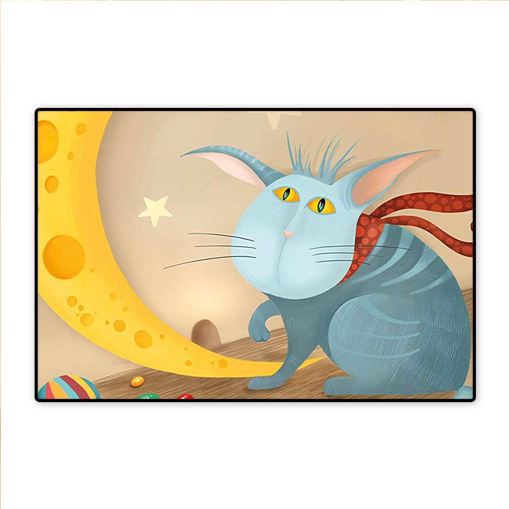 1000x1000 Living Room Rug Childlike Drawing Of City Under