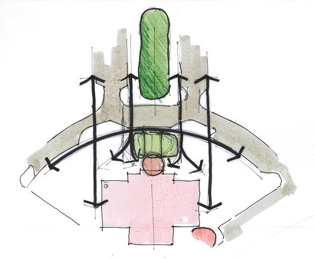 620x513 Fishers City Hall Entry Plaza Landstoryarchitecture Planning