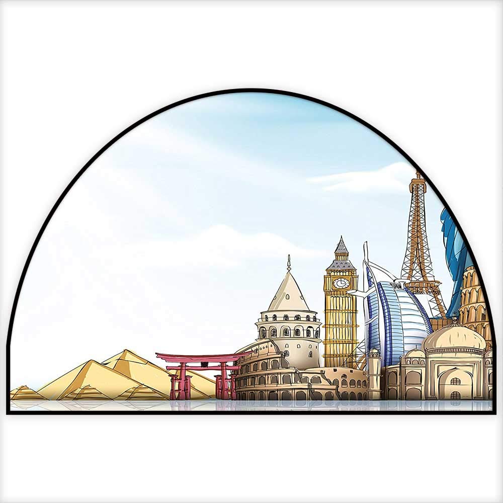 1000x1000 entrance hall carpet famous world landmarks effect