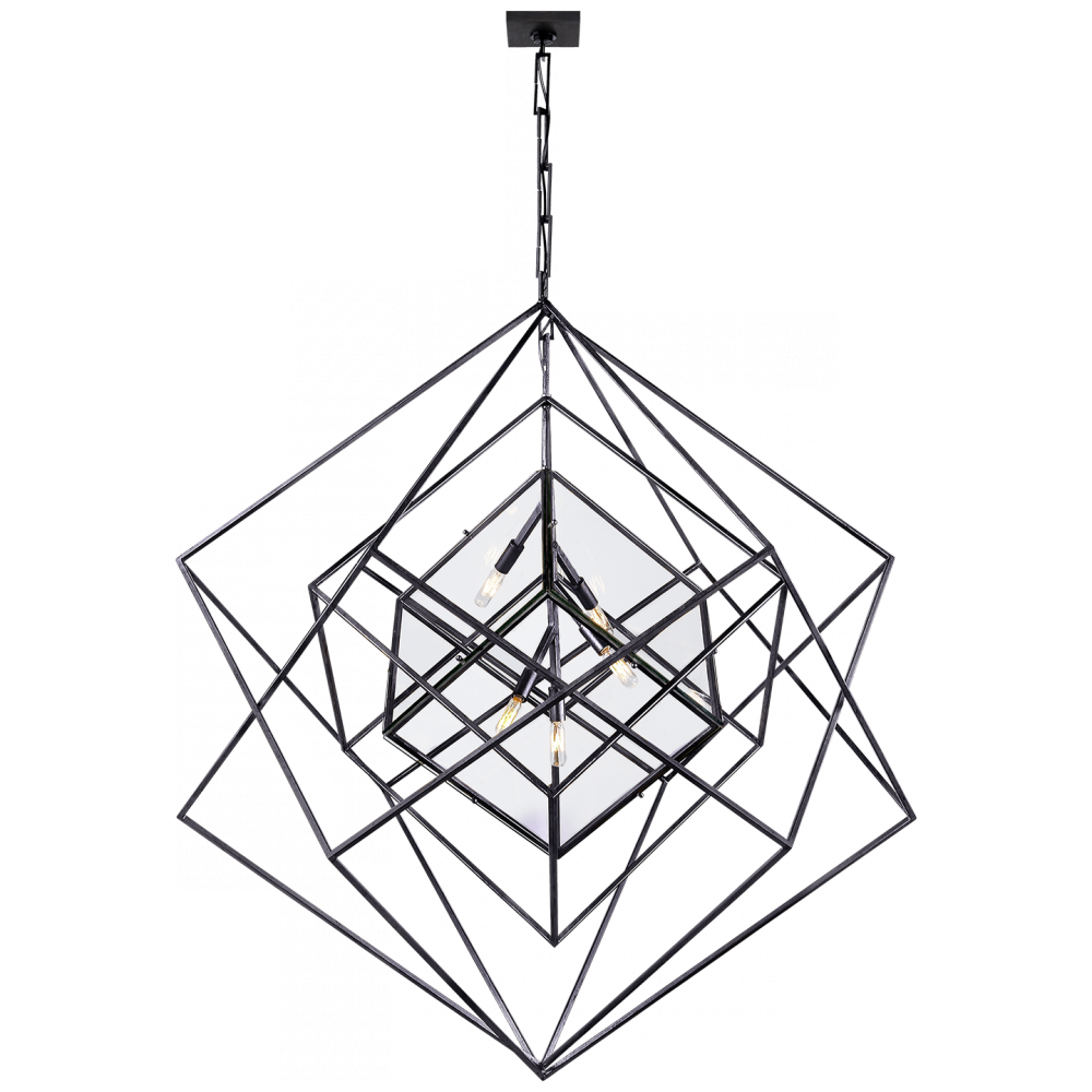 1000x1000 Cubist Large Chandelier In Aged Iron Kw Cg City Lights