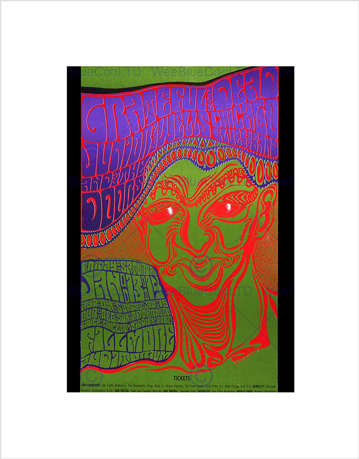 1174x1500 Music Concert Gig Grateful Dead Doors Rock Trippy Icon