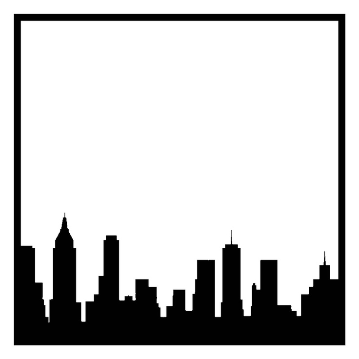 736x736 New York City Silhouette Drawing