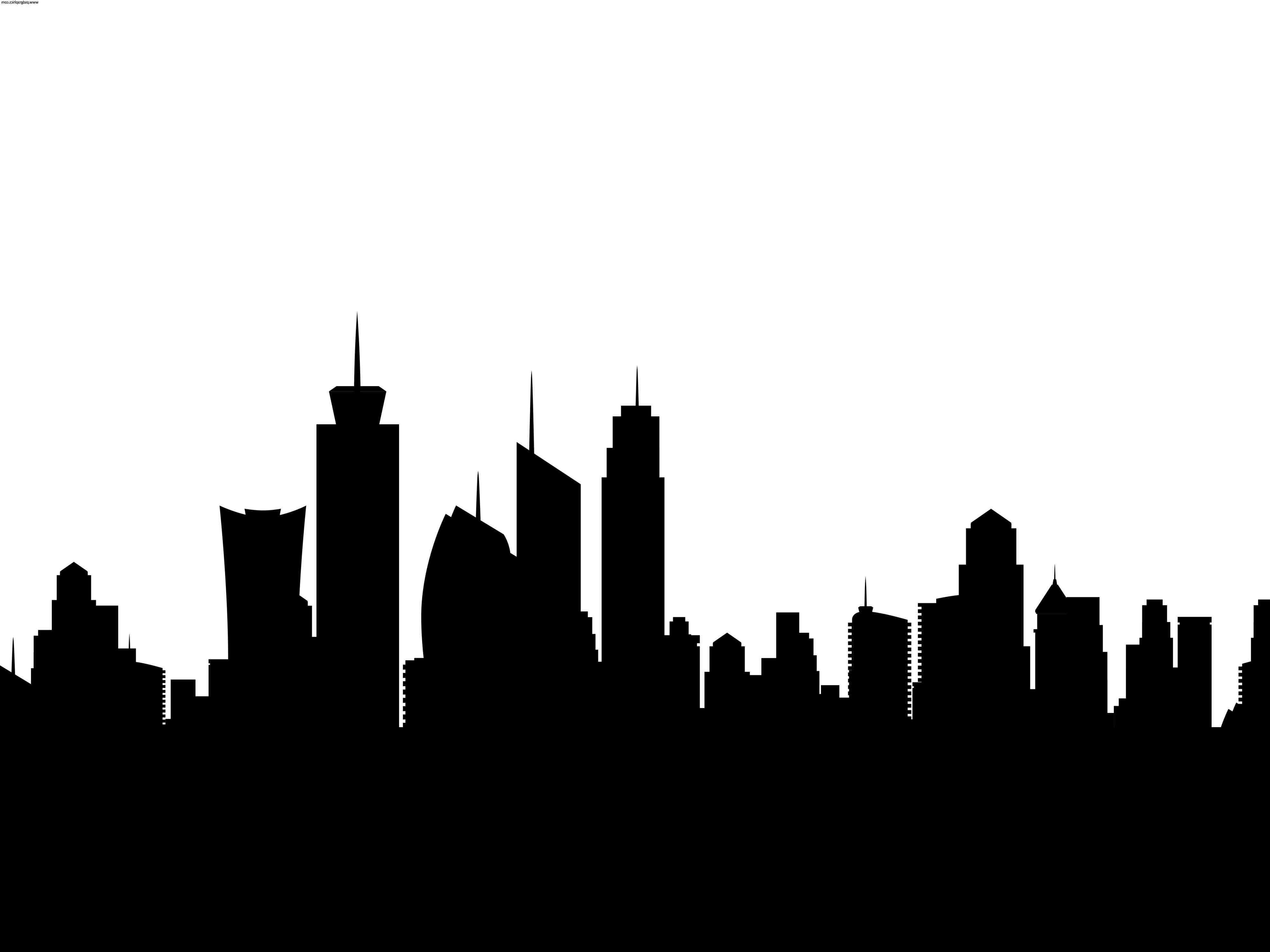 3950x2962 Philadelphia Skyline Outline Clipart