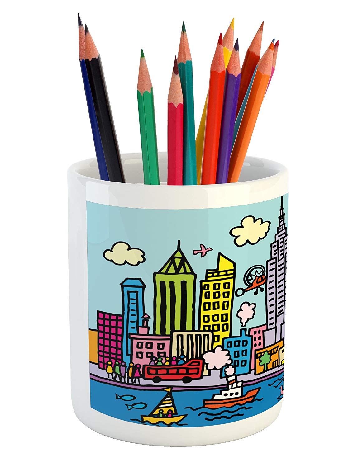 1149x1500 lunarable playroom pencil pen holder, new york city