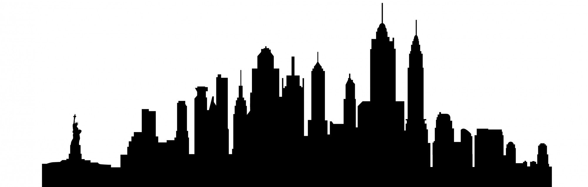 2000x636 Cropped Nyc Skyline Drawing And Free Clip Art New York City