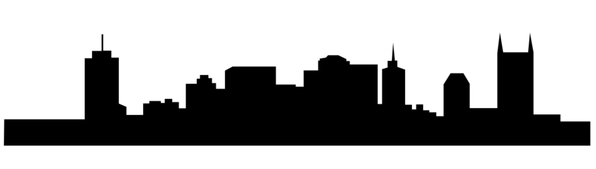 1224x347 simple nashville skyline silhouette tennessee cowboy home