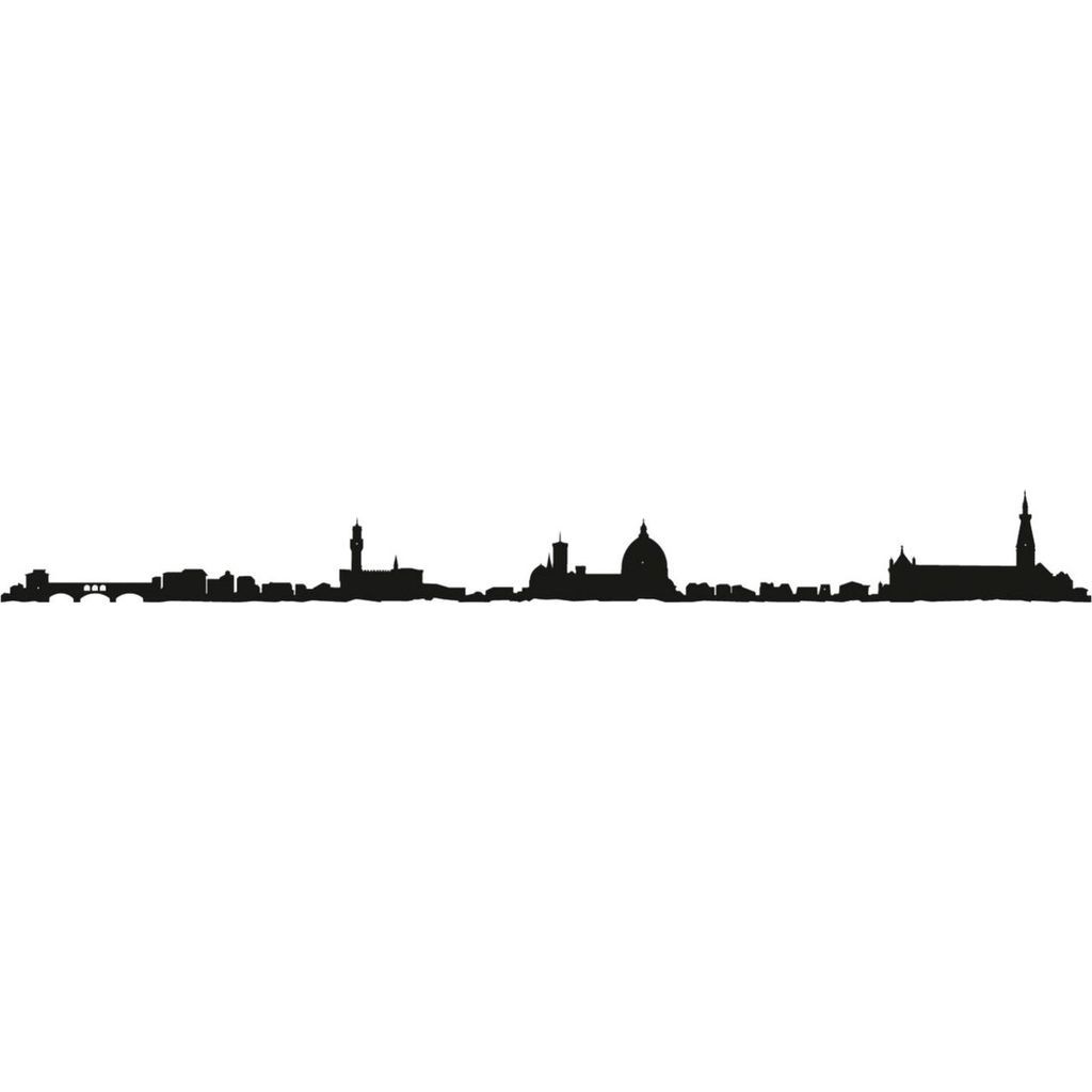 1024x1024 The Line City Skyline Wall Art Silhouette