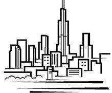 219x181 Chicago City Skyline Black White For Simple