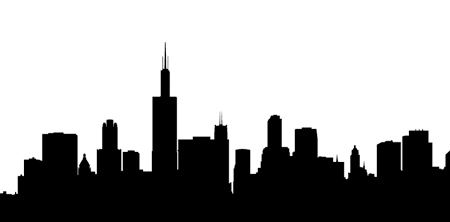450x222 Chicago Sky Line Clipart Art Drawning, Free Download Clipart