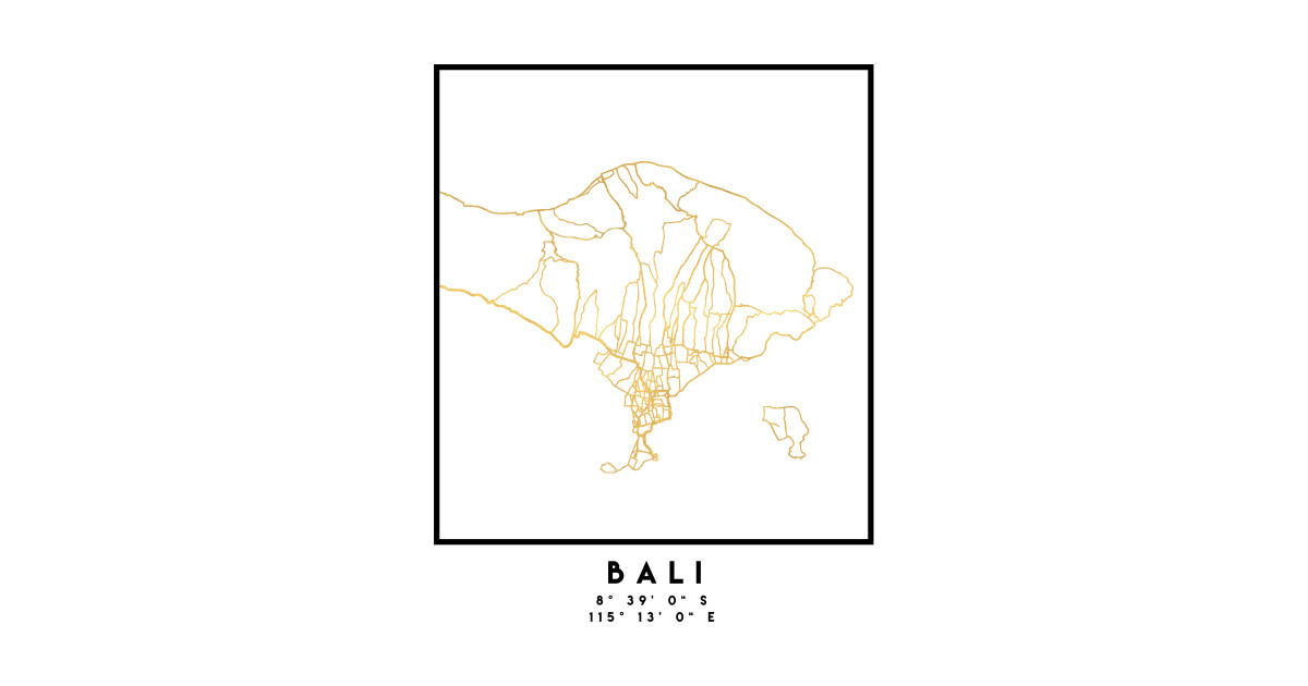 1200x630 Bali Indonesia City Street Map Art