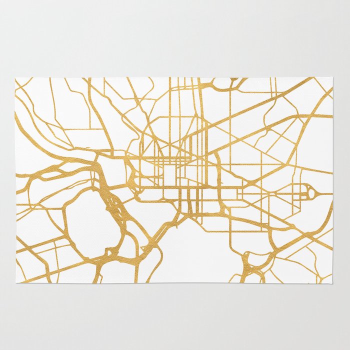 700x700 Washington D C District Of Columbia City Street Map Art Rug