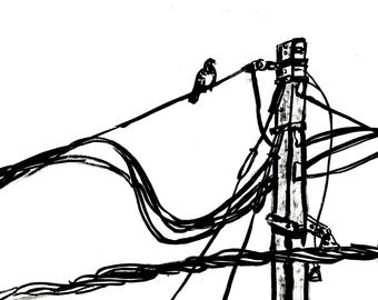 340x270 Cityscape Drawing Etsy