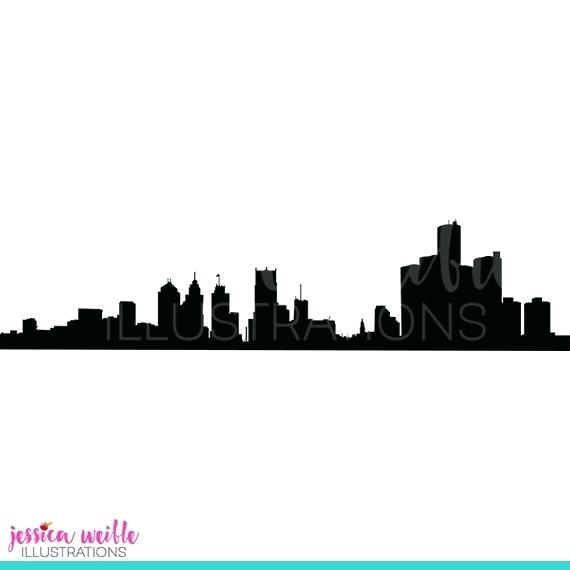 570x570 Detroit Skyline Art Drawing Skyline D