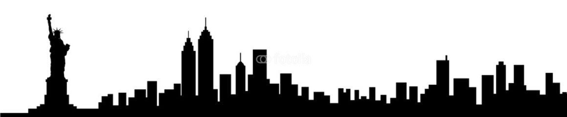 1159x240 Huge Collection Of 'new York Skyline Silhouette Drawing' Download