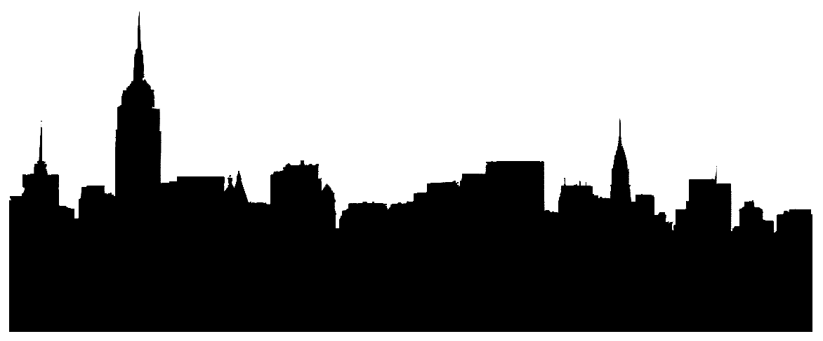 1172x487 Simple New York City Skyline Silhouette