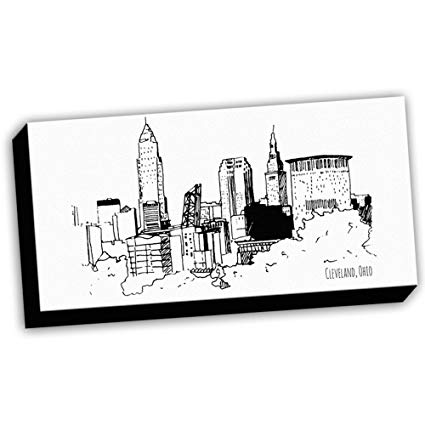 425x425 Sketch Of Cleveland Cityscape Urban Drawing