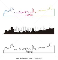 Cityscape Line Drawing